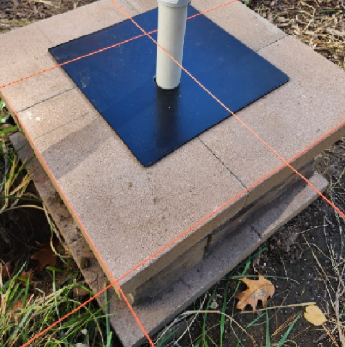 cement anchor bolts driven through concrete