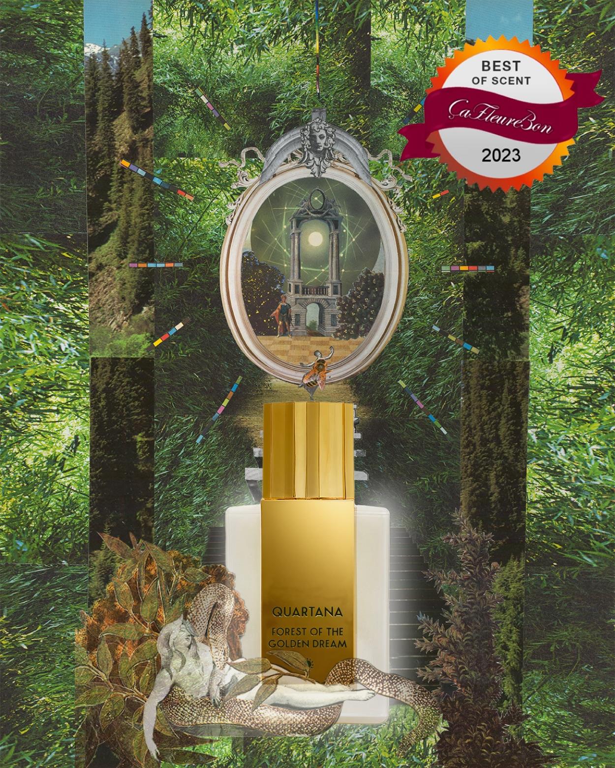 Forest of the Golden Dream original collage art by Carlo Zambotti.