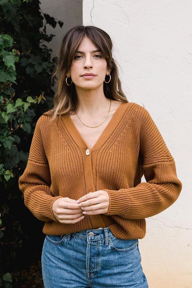Shelter Cotton Cardigan Sienna
