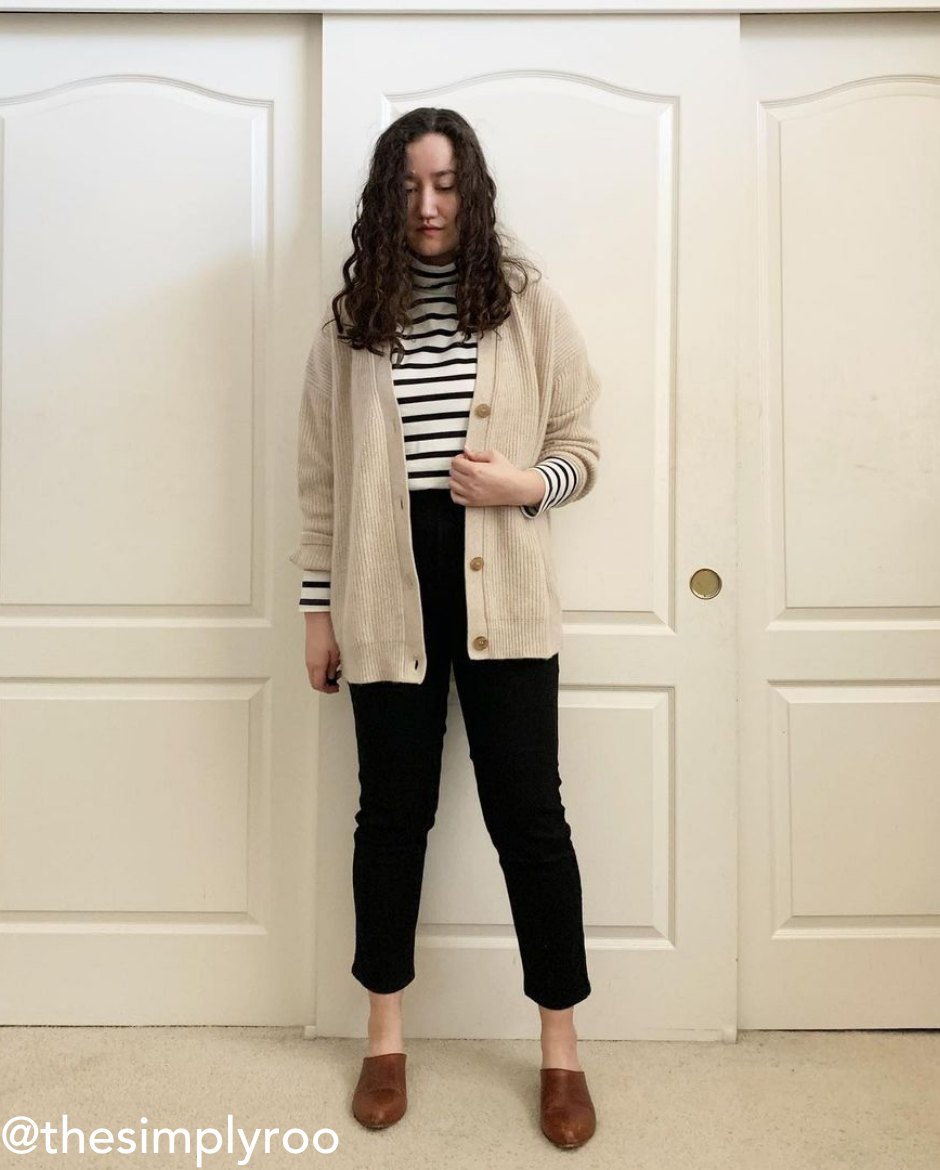 Black and White Striped Turtleneck