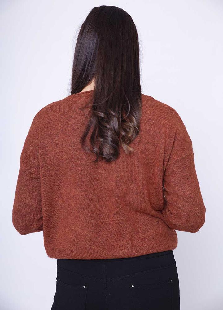 " Amour " Wool Mix Jumper in Rust