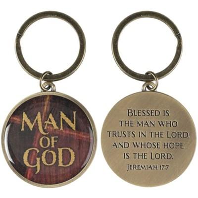 Red and gold keychain: Man of God
