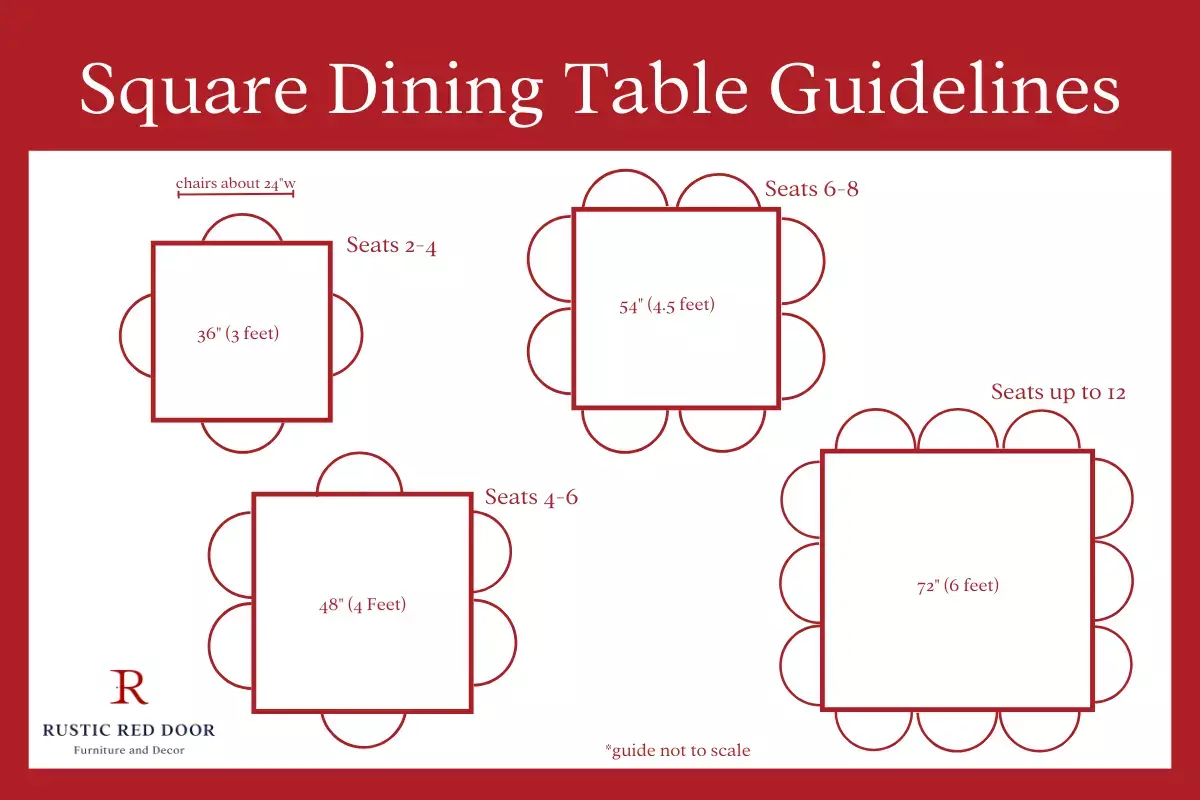 Squaree Dining Table Size Guide