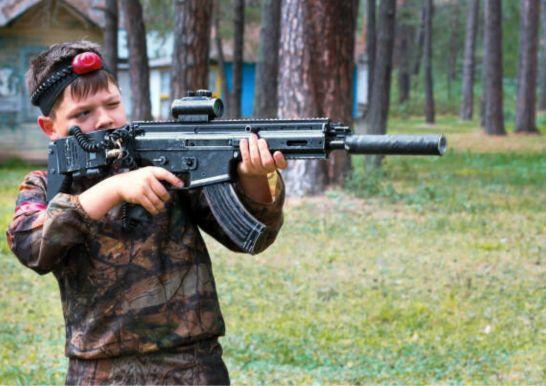 cadet in training for military combat