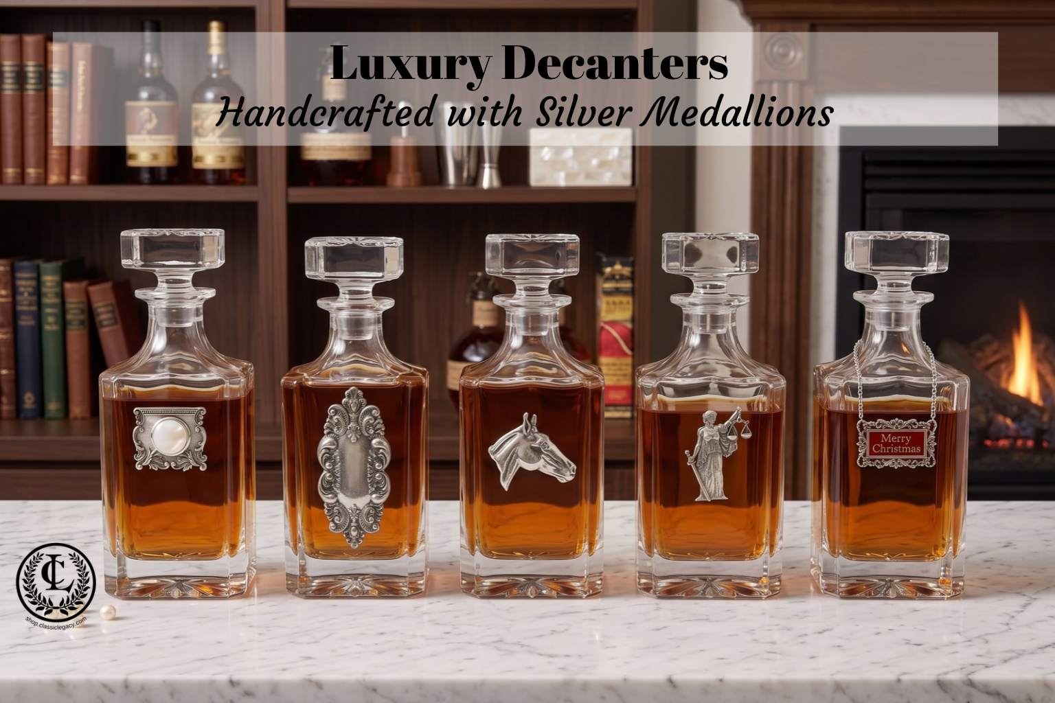 The Fleur de lis and pearl decanter are two of our best selling decanters. Learn more about all the decanters in the Classic Legacy collection.