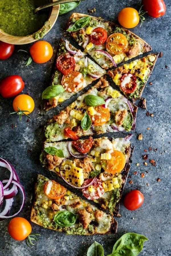 Farmers Market Grilled Flatbread Pizza