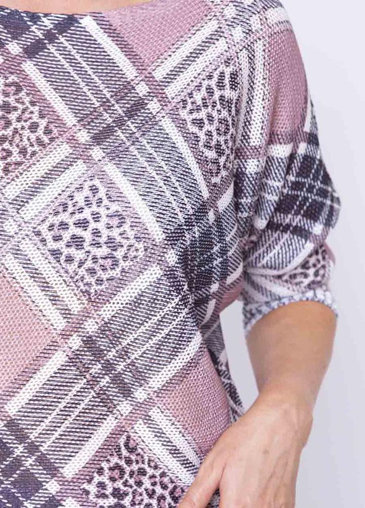 Batwing Leopard Print Jumper