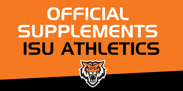 The official supplement partner of Idaho State University Athletics. The graphic includes a the official ISU Bengal head below.