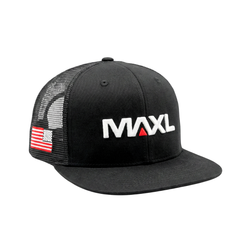MAXL Mesh Flat Brim Hat - Black