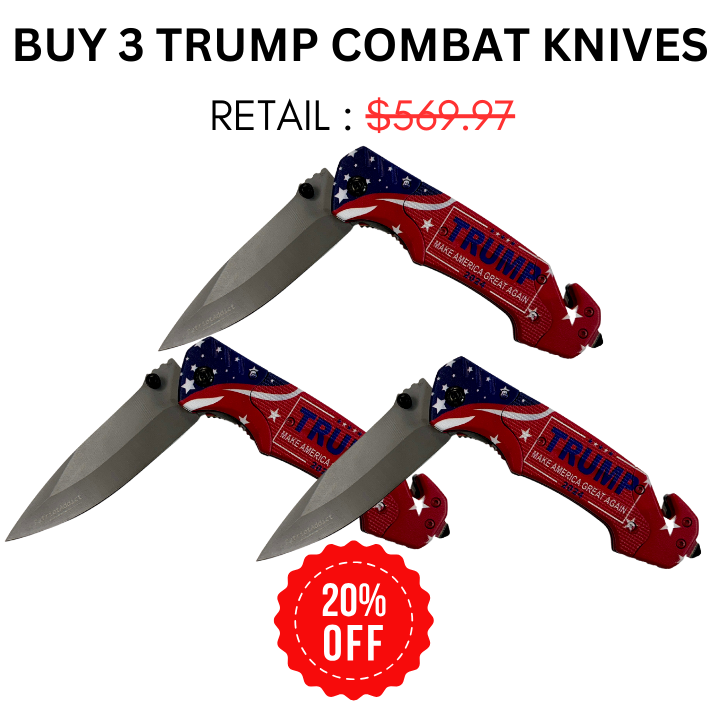 3- Trump Combat Knife Red