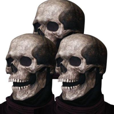 Full Head Skull Helmet with Movable Jaw