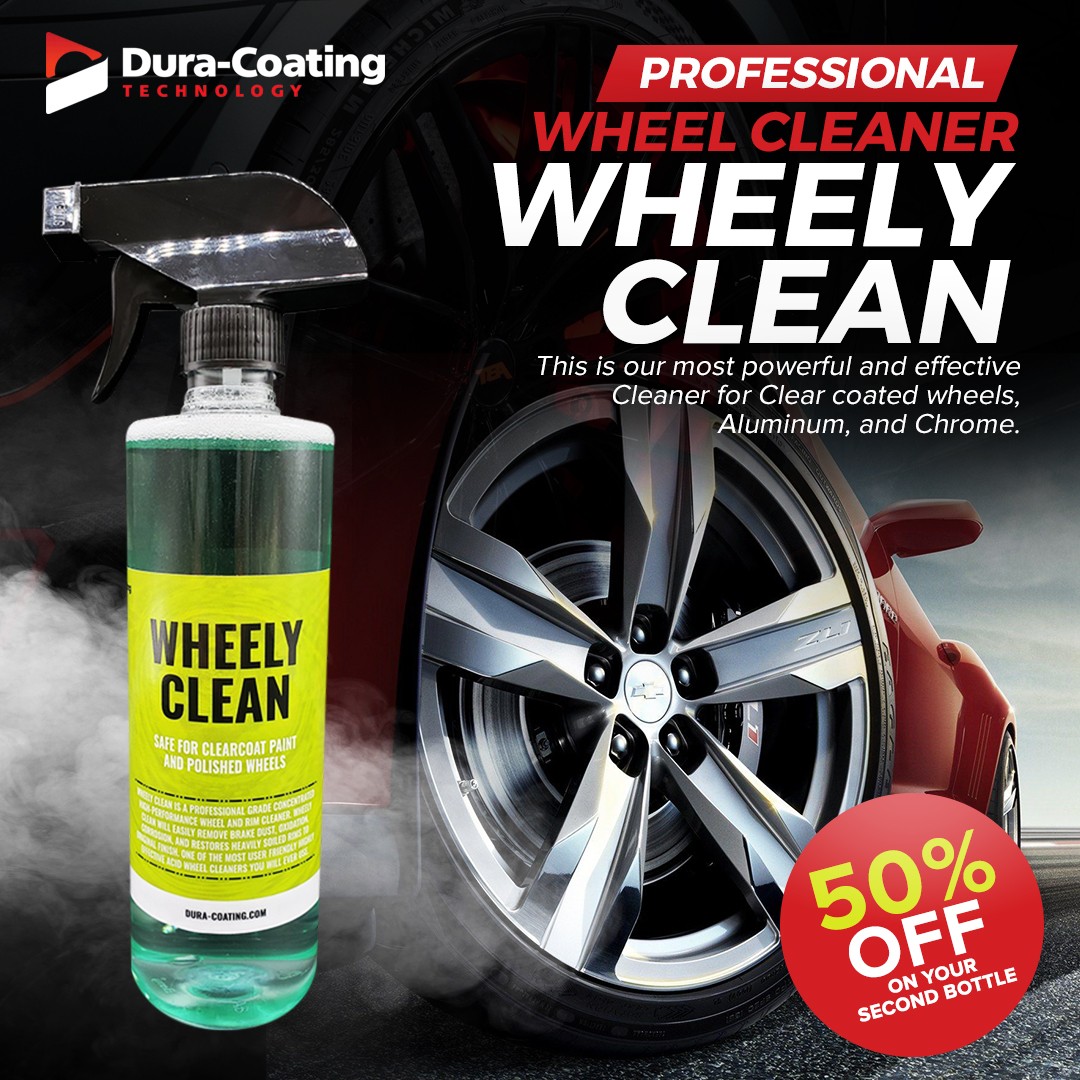  Dura-Coating Wheely Clean - Professional Wheel Cleaner, Highly  Effective for Chrome, Aluminum, and Clear-Coated Wheels