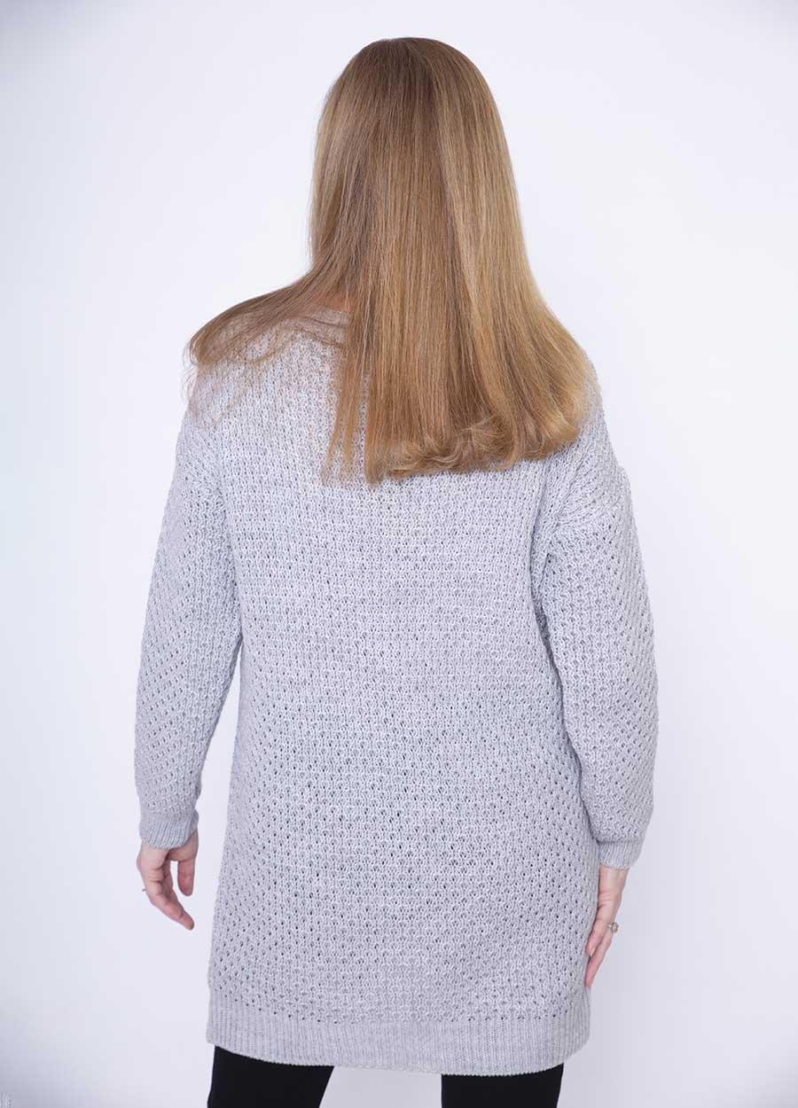 Two Pocket Knit Tunic In Grey