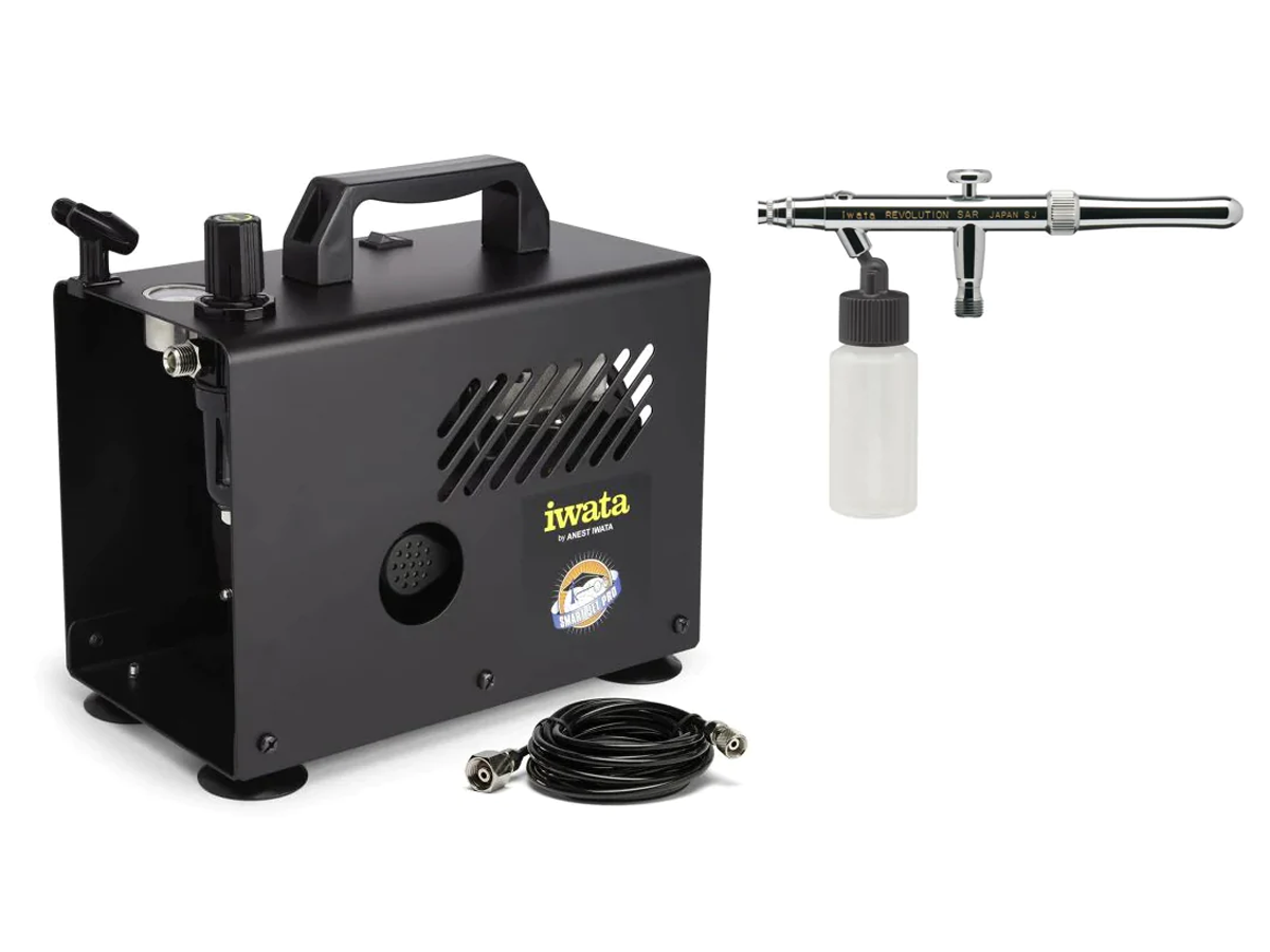 Paasche Airbrush TG-300R Double Action Gravity Feed Set and Compressor with Tank