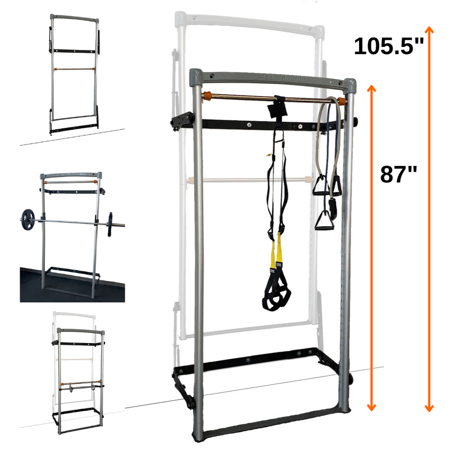 SoloStrength WallMounted Gym Folding Squat Rack Training Station