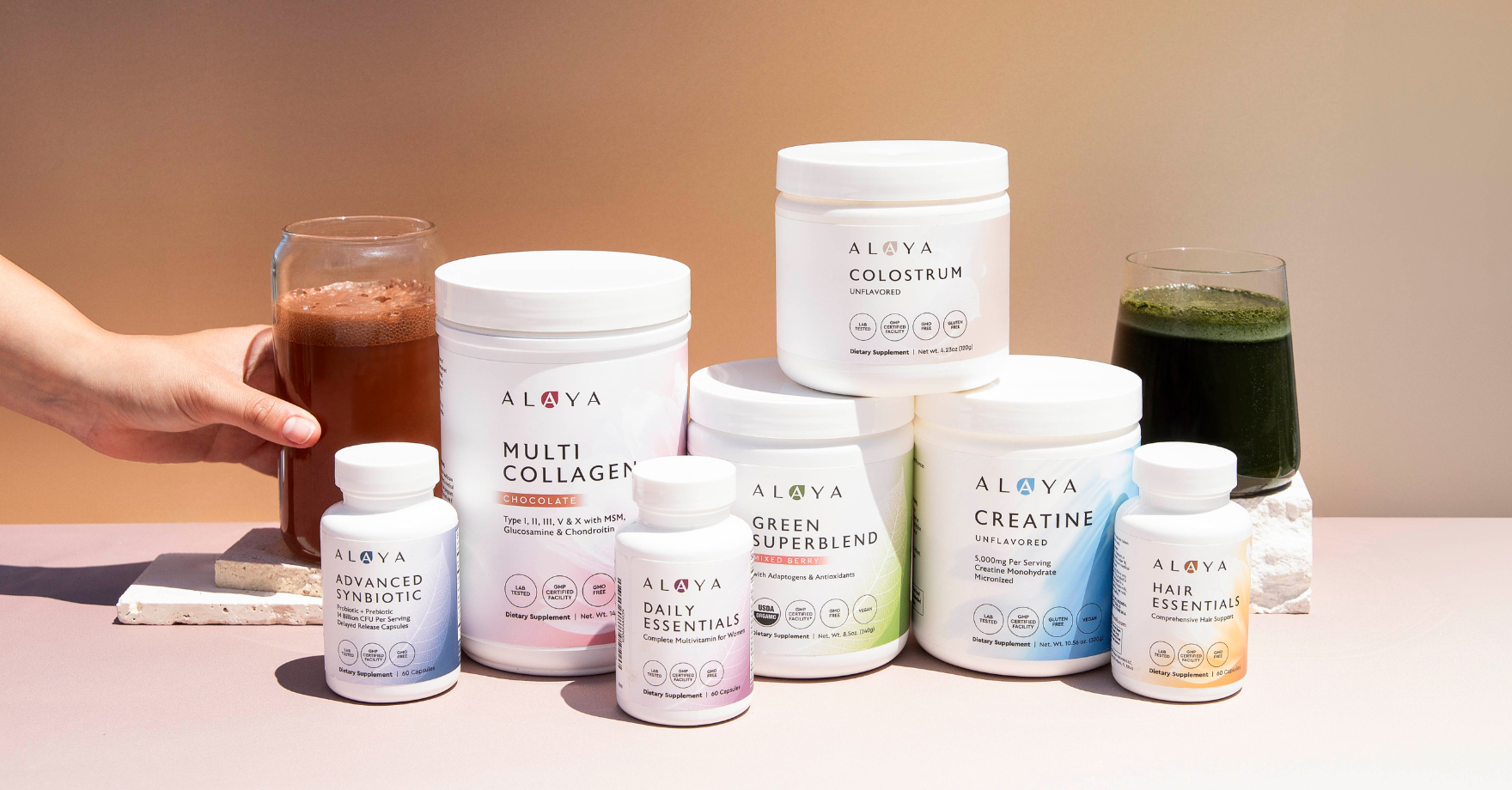 Alaya Naturals products on a table