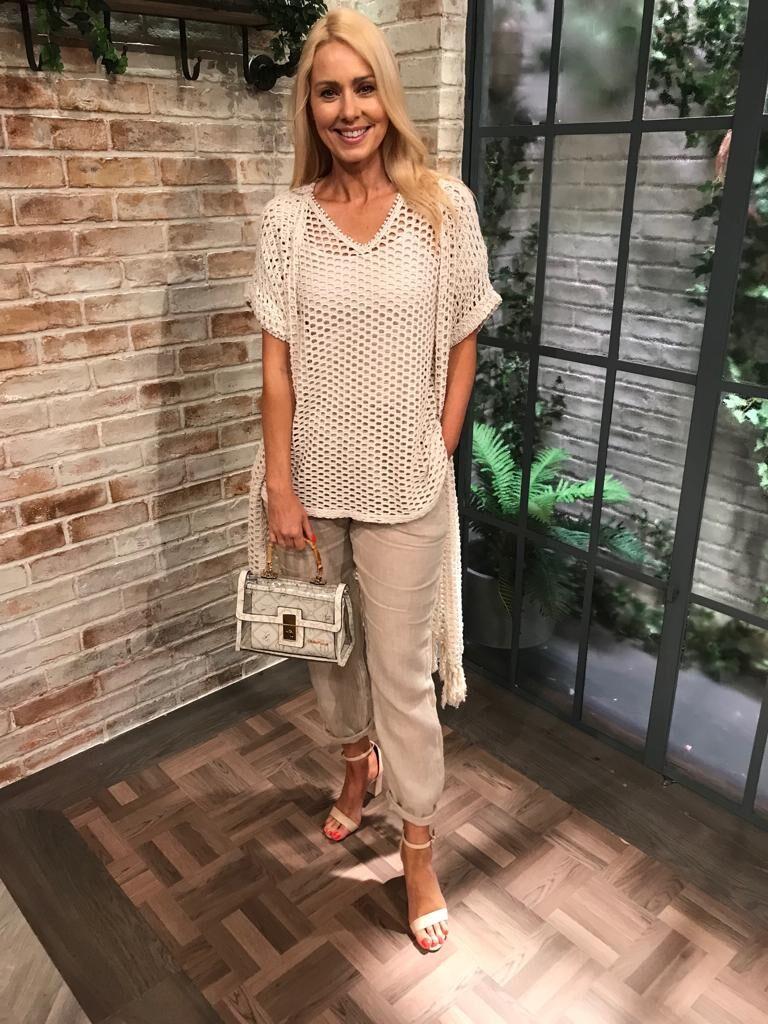 Stretch Waist Linen Trouser