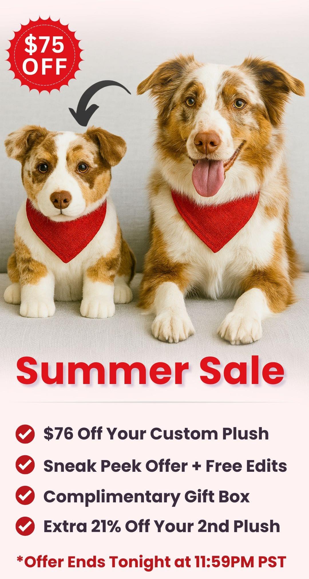 custom stuffed animal plush from photos as a memorial gift