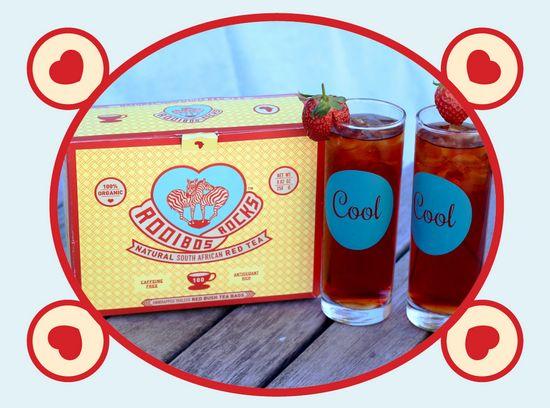rooibos rocks boxes with ice tea