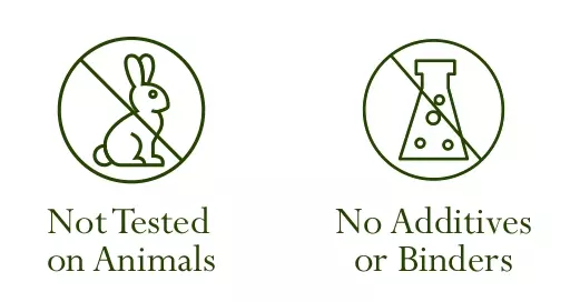 Pure, Natural | Vegan | Not tested on animals | No additives or binders | 30 days money back guarantee desktop