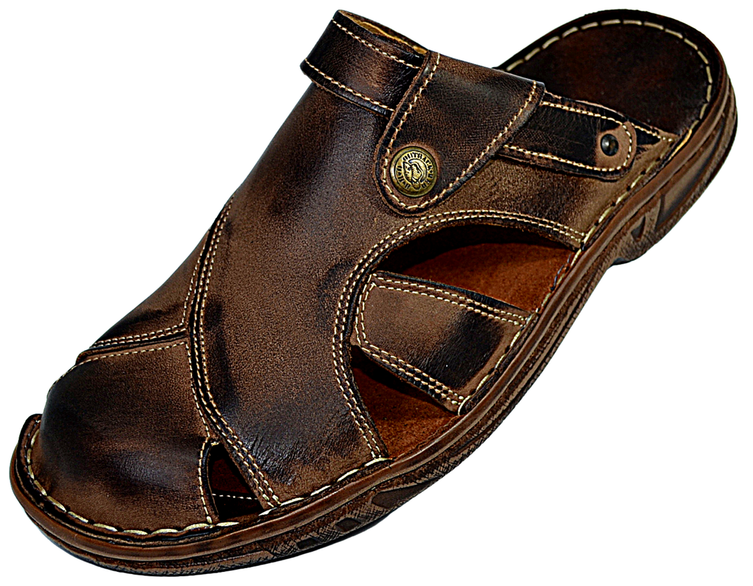 Liam - Mens leather clogs sandal - Reindeer Leather