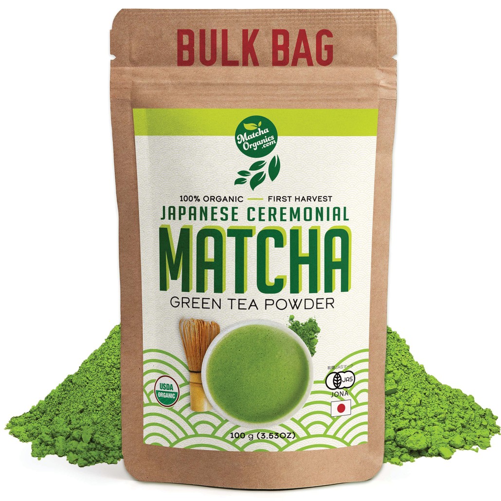 Pure Organic Ceremonial Grade Matcha Green Tea Powder Extract - 4oz / 113g