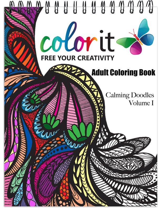 ColorIt Blissful Scenes Adult Coloring Book 50 Pages New