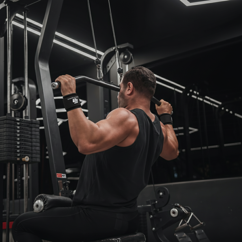 Man squatting with barbell with weights attached