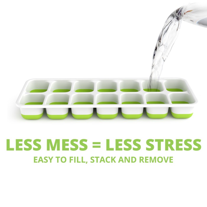 Less mess=less stress. Easy to fill, stack & remove.
