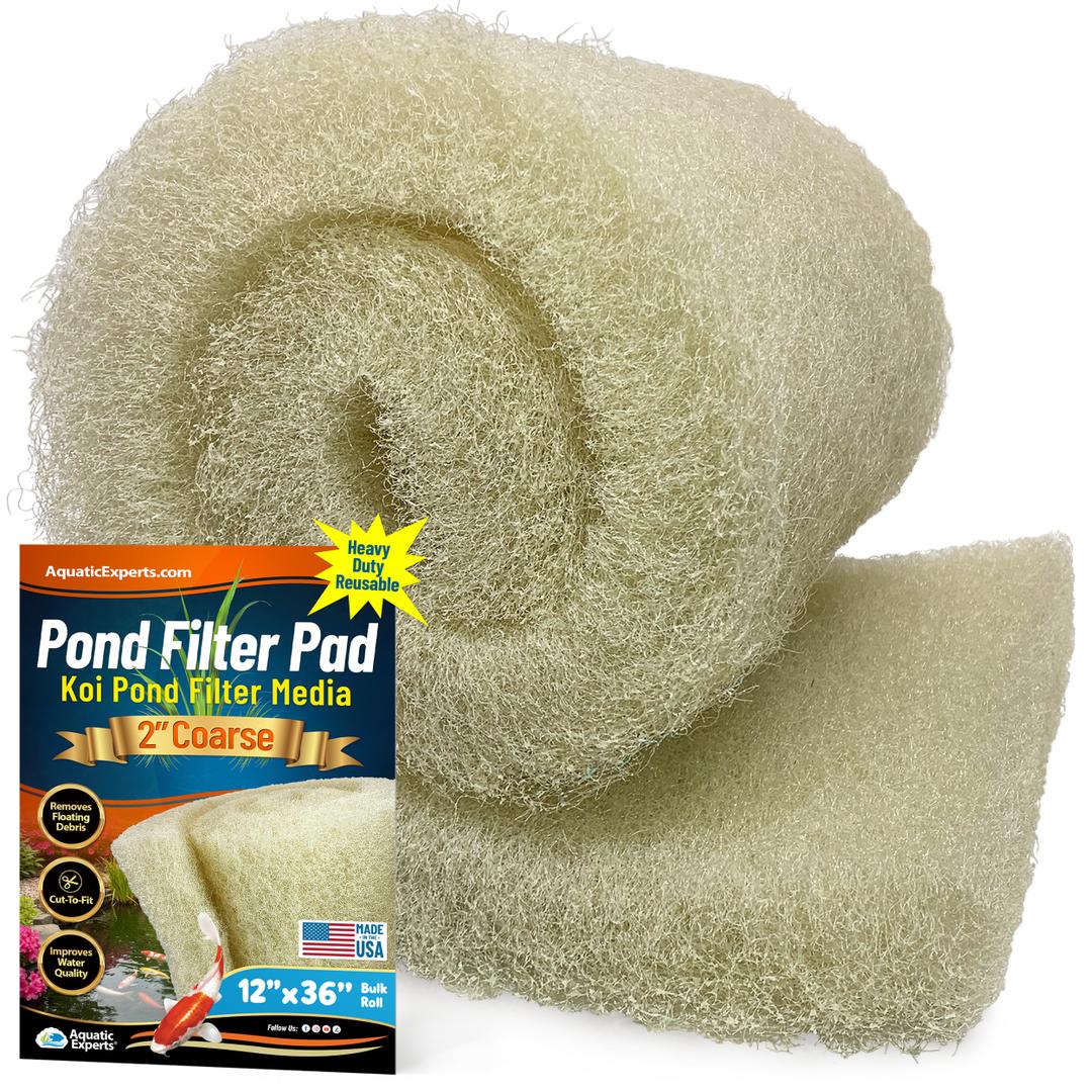 Aquatic Experts Cream Coarse 2 inch Pond Filter Pad