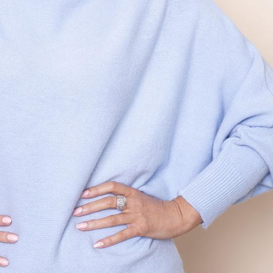Batwing Soft Jumper in Blue