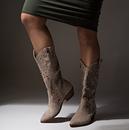 Martina - Women cowboy leather boots - Reindeer Leather