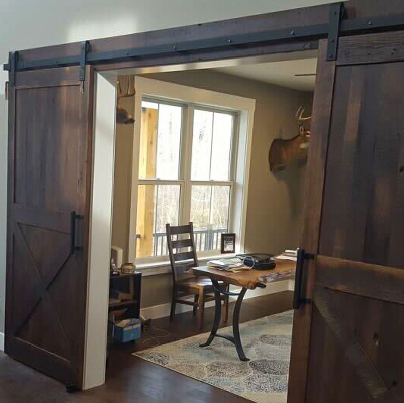 Bypass Rustic Barn Doors for Office