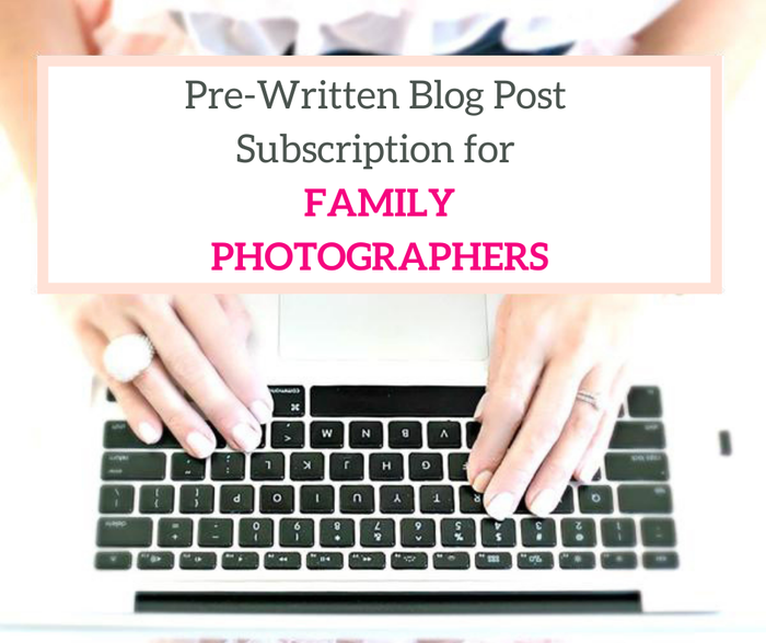 Pre-written blog posts for photographers