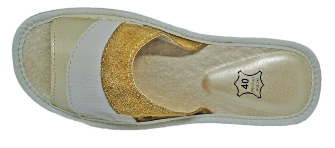 Ivory - Women house leather slippers - Reindeer leather