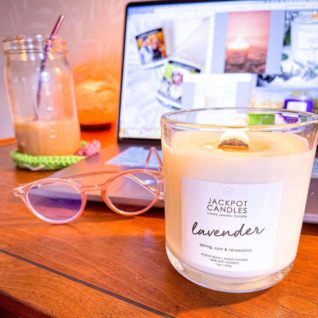 lavender scented candle
