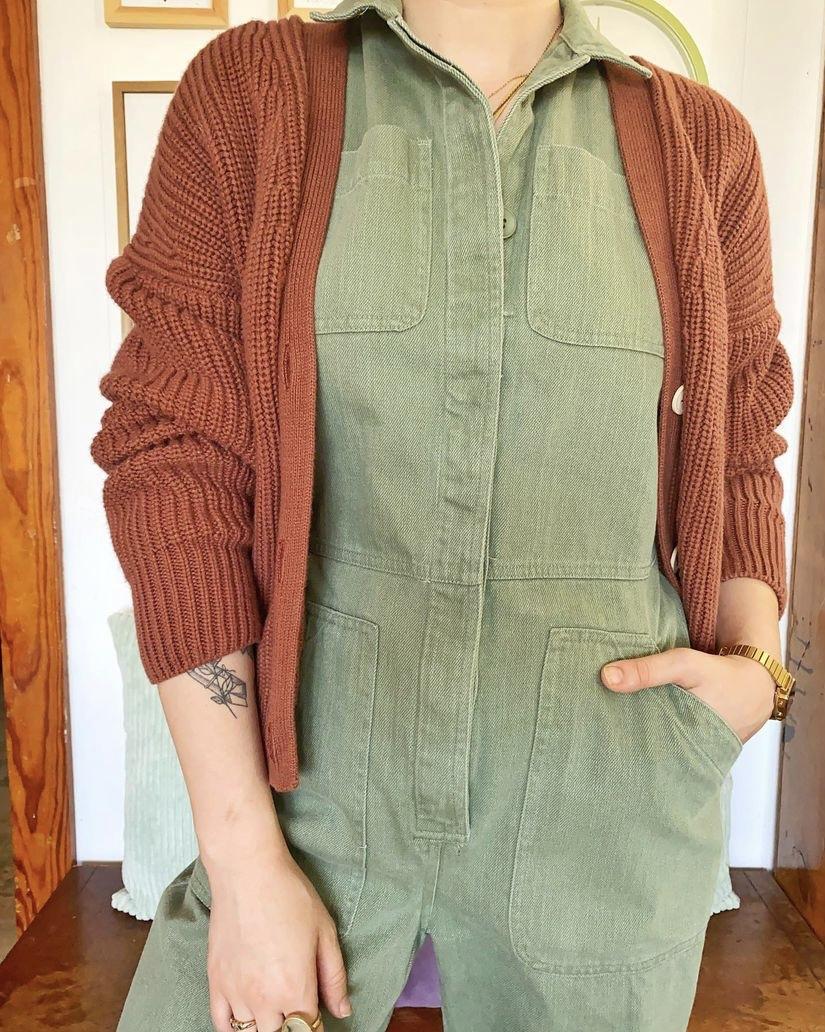 Anja Coveralls and Shelter Cardigan