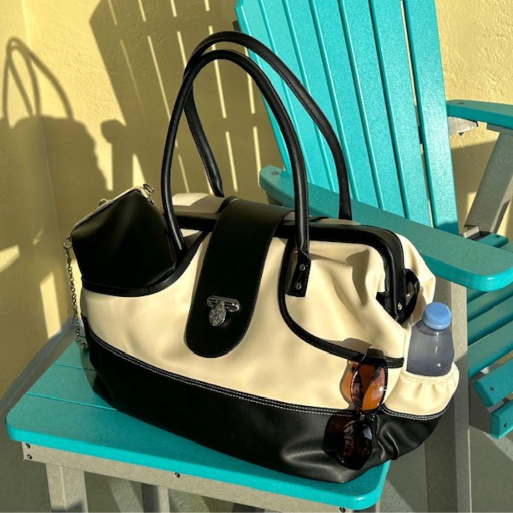 Weekender Duffel Bag for Women with Packing Cubes, Travel Wallet, Shoe Covers