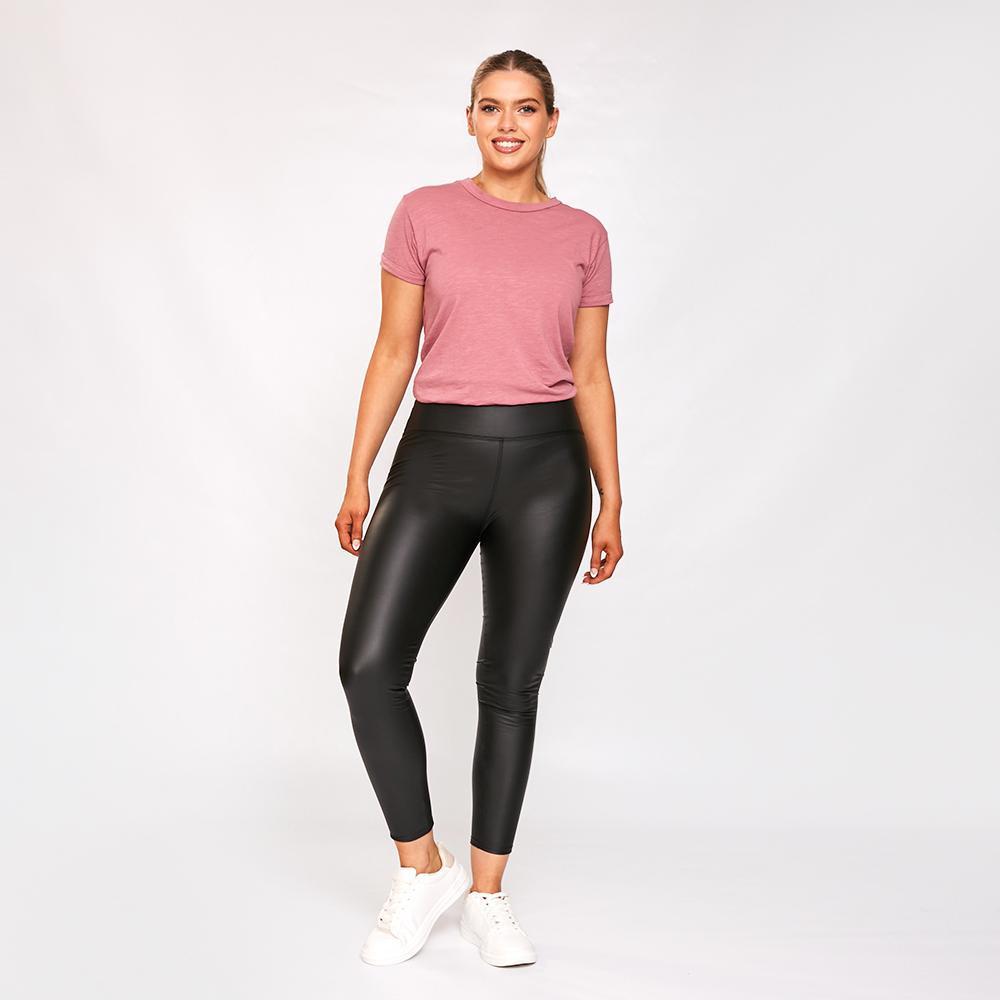 Wet Look PU Leggings (Black)