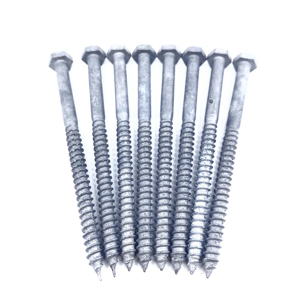 ¼" x 4" Galv. Hex Head Lag Screws (8 pcs)