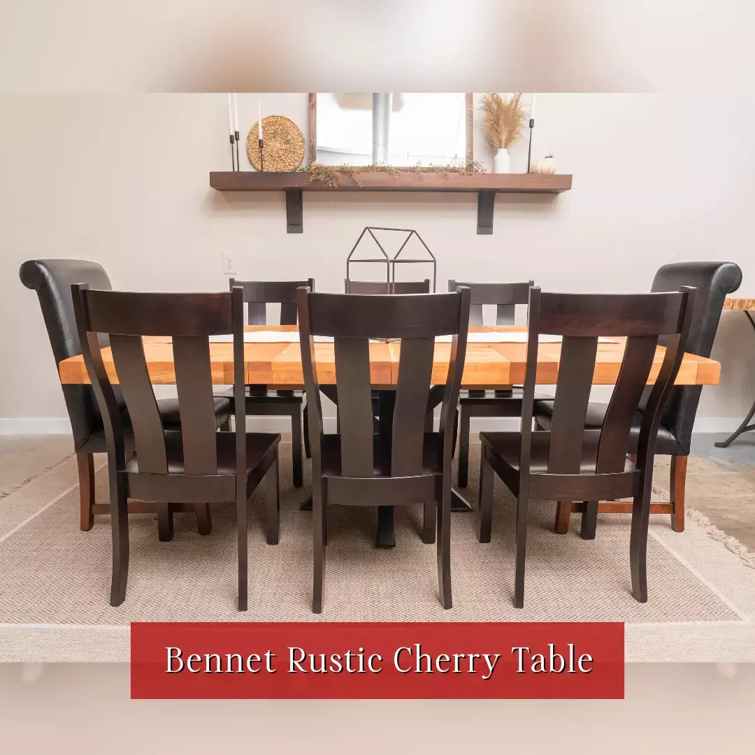 rustic cherry table extended