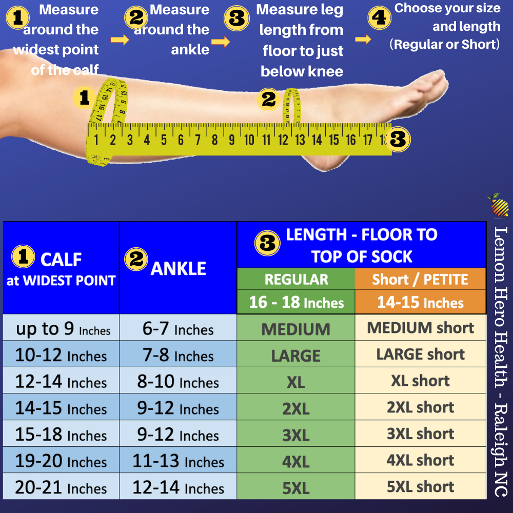 How To Measure & Find The Right Size of Zippered Compression Socks