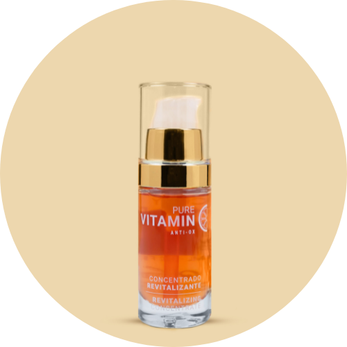 light beige background. Vitamin C Serum