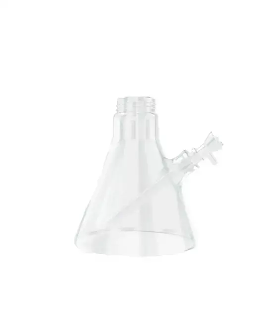 A rotating GIF gallery of Prism modular base styles, featuring beakers, percolated beakers, straight tubes, honeycomb bases, and Klein Incyclers. The animation showcases various glass colors and custom decal designs available through the Prism 3D builder, highlighting the structural and aesthetic diversity of the modular water pipe system.