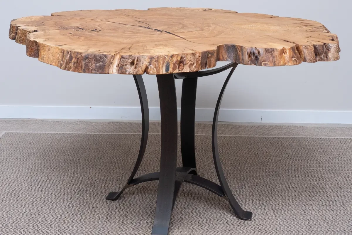 Live Edge Ash Counter Height Table