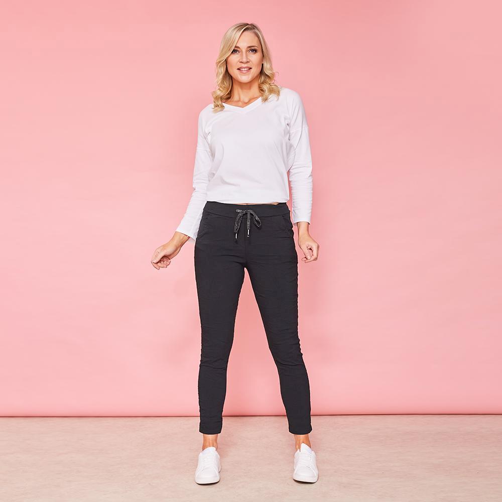Charlie Relaxed Stretch Jogger (Black)