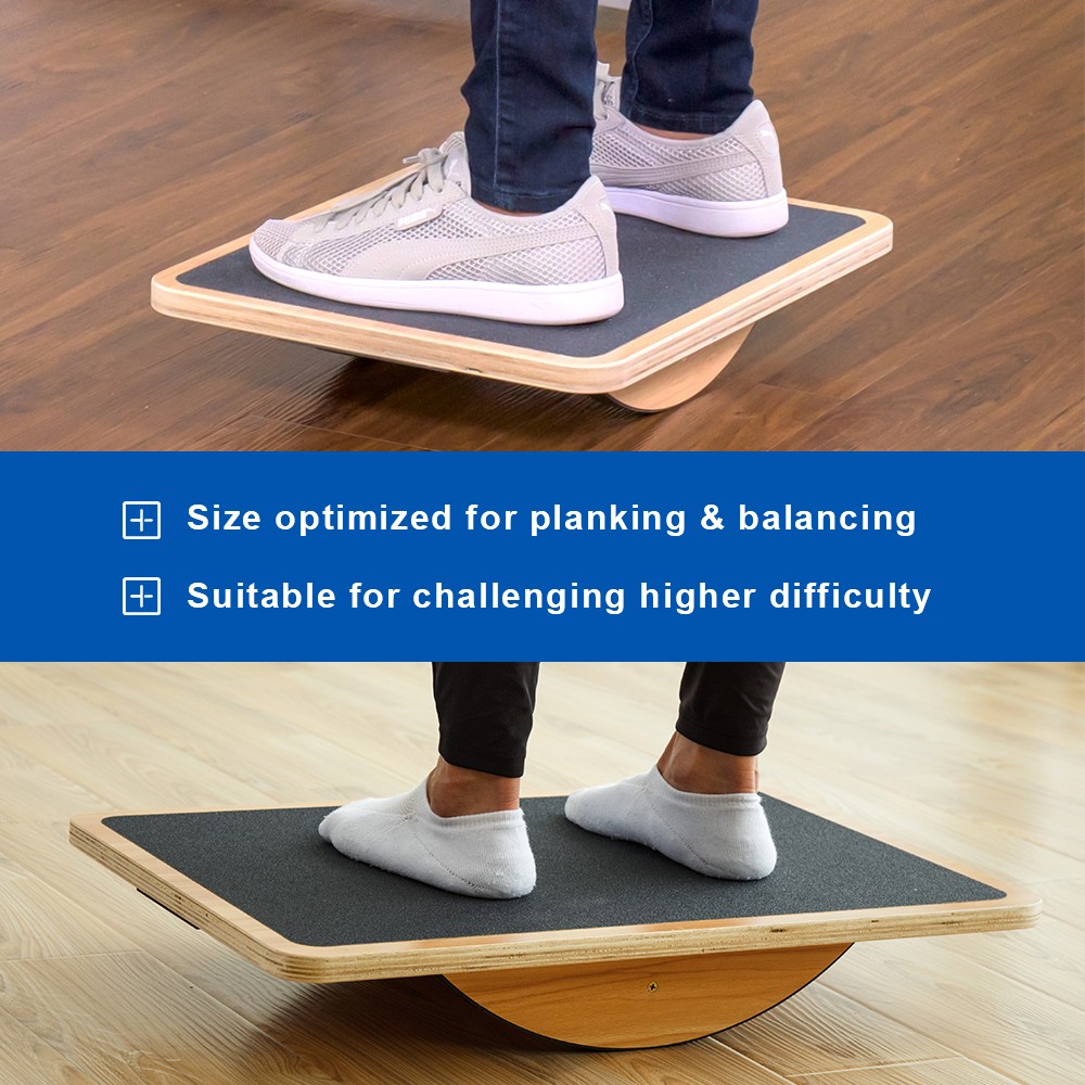 Professional Wooden Balance Board Rocker 17.5 Wood Standing Desk Accessory