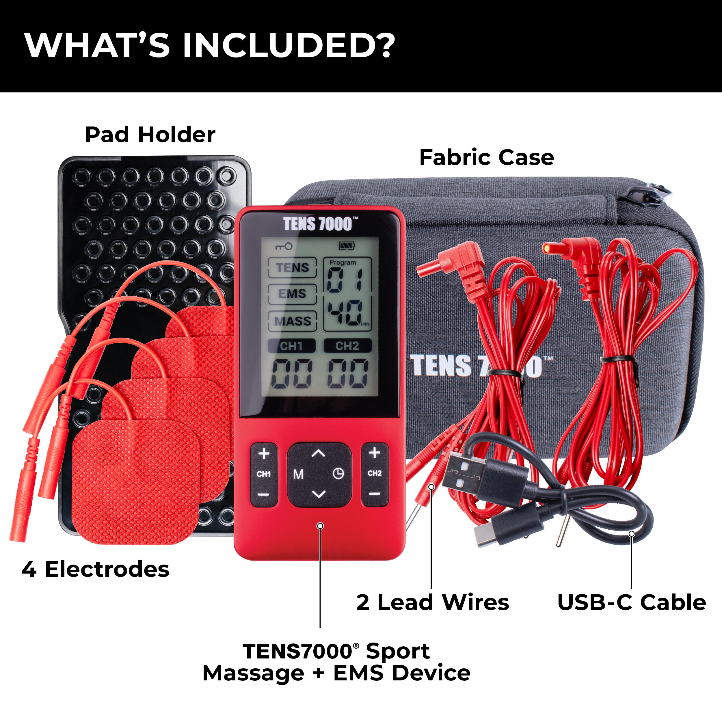 TENS 7000 Sport Recovery TENS Unit with TENS, EMS, & Massage