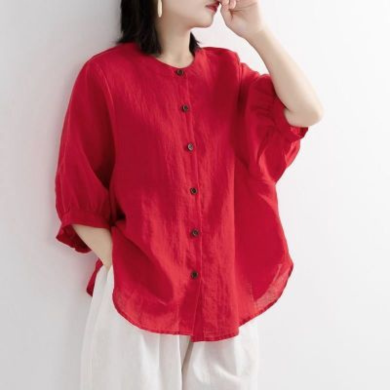 Relaxed Loose Breathable Linen Blouse