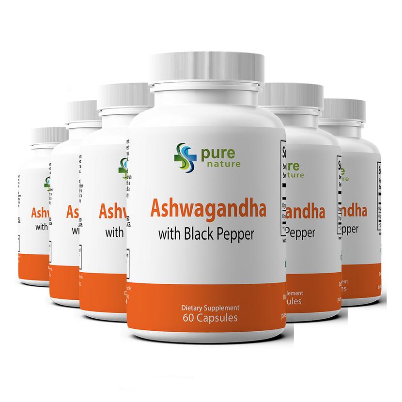 PureNature Ashwagandha with Black Pepper (Certified Organic)